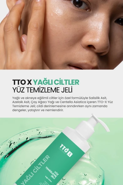TTO-X Yüz Temizleme Jeli – Yağlı Ciltler 200 ml - Resim 2
