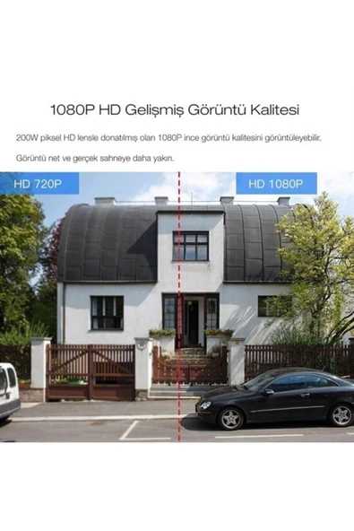 NON Nİ 2.0 mp Hd Lens Iç Dış Mekan Suya Danıklı Ip Wifi Network Güvenlik Kamerası Wifi Kamera - 5