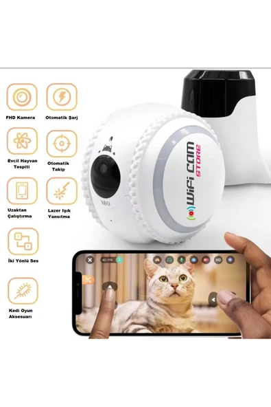 WİFİCAM Smart Pet Robot Kamera Kedi Köpek Kamerası - Evcil Hayvan Kamerası