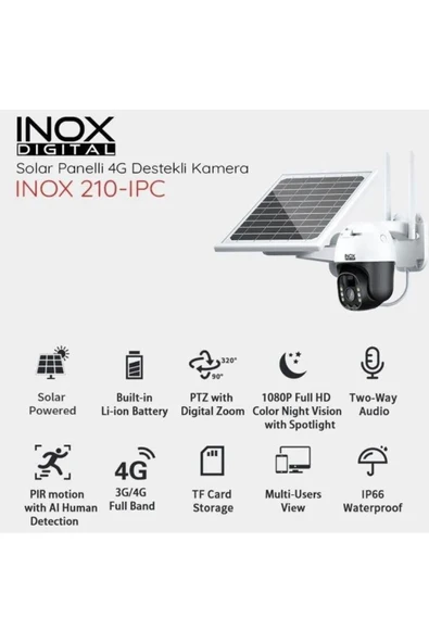 Fabri Solar Inox 210 Ipc2 Mp Ptz Solar Güneş Enerjili Kamera - 3