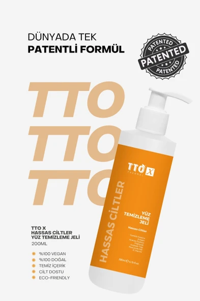 TTO-X Yüz Temizleme Jeli – Hassas Ciltler 200 ml - Resim 5