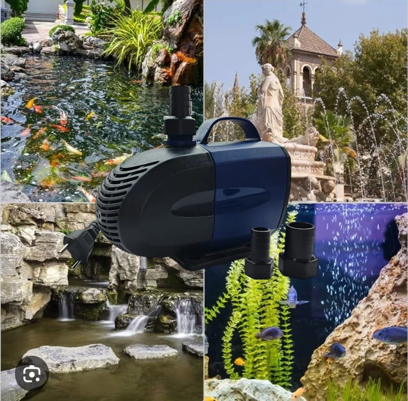 Süs Havuzu Motoru Sump Motor Şelale Motor 3.5 metre Yüksekliğe Su Yükseltebilir - Resim 5