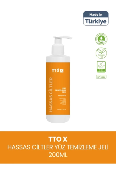 TTO-X Yüz Temizleme Jeli – Hassas Ciltler 200 ml ürün görseli