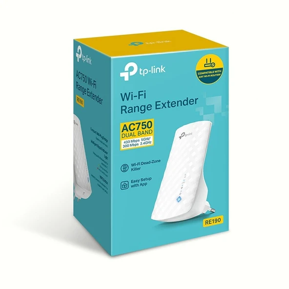 TP-LINK RE190 AC750 Dual Band Wi Fi Menzil Genişletici 2.4-5Ghz - 4