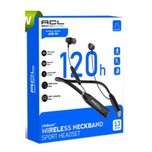 Acl Acb-50 5.3 Version 120H Boyunluk Bluetooh Kulaklık ürün görseli 1