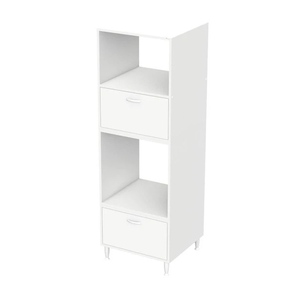 Modilayn QPİER Ankastre Dolap (60x185,9x56 cm): 2 Kapaklı Mini/Midi Mikrodalga Fırın Dolabı - Resim 9