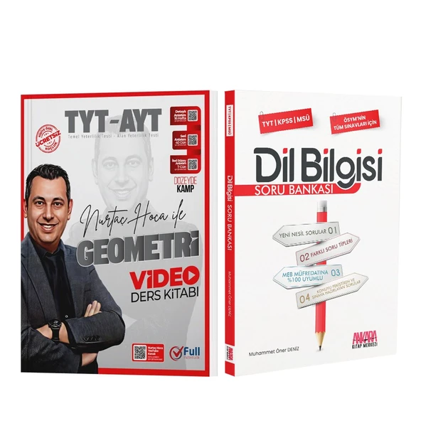 Full Matematik TYT AYT Geometri Video Ders Kitabı ve AKM Dil Bilgisi Soru Bankası Seti 2 Kitap ürün görseli