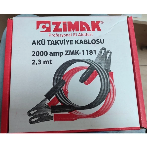 Zimak Akü Takviye Kablosu 2000 Amp ZMK-1181 2,3 mt ürün görseli