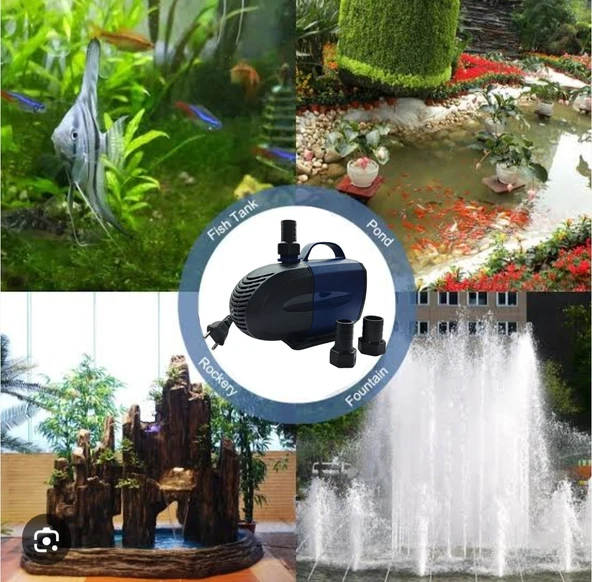 Süs Havuzu Motoru Sump Motor Şelale Motor 3.5 metre Yüksekliğe Su Yükseltebilir - Resim 3