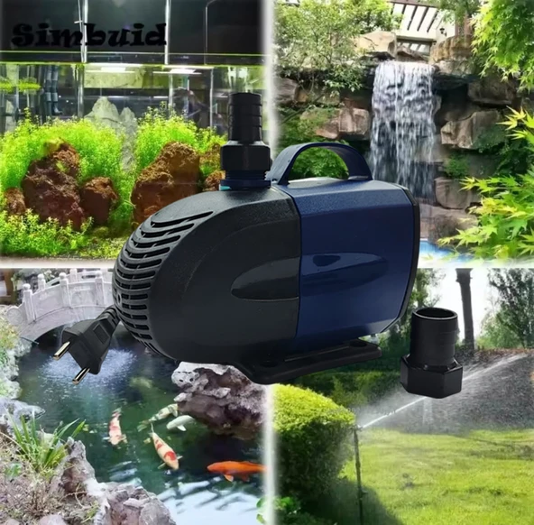Süs Havuzu Motoru Sump Motor Şelale Motor 4.2 metre Yüksekliğe Su Yükseltebilir - 5