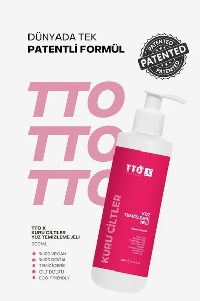 TTO-X Yüz Temizleme Jeli – Kuru Ciltler 200 ml - 5