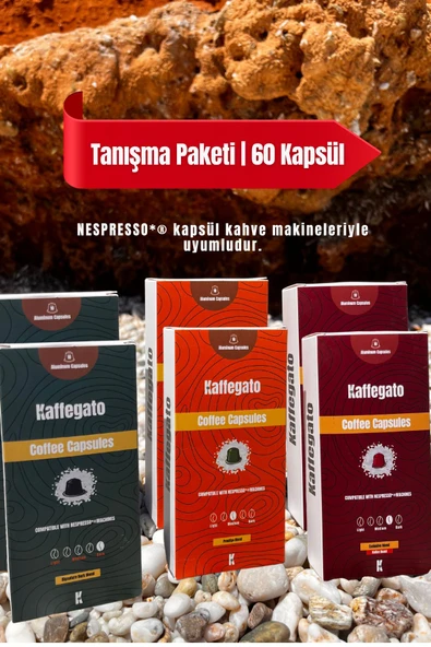 Kaffegato Kahve Kapsülü 6'lı Tanışma Paketi (60 Adet)
