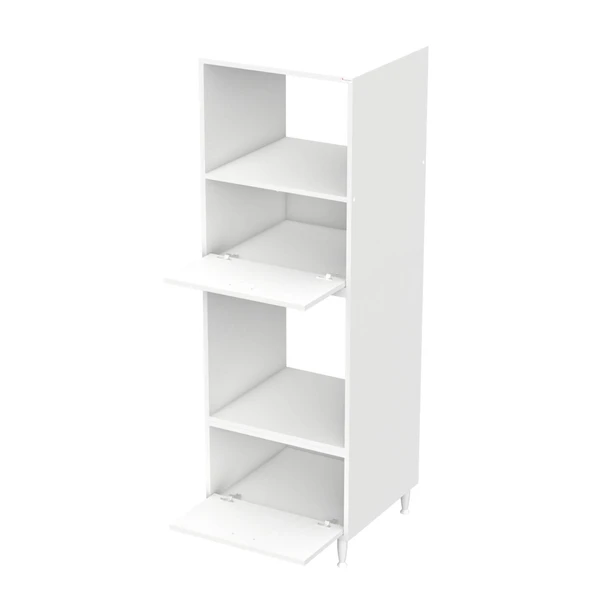 Modilayn QPİER Ankastre Dolap (60x185,9x56 cm): 2 Kapaklı Mini/Midi Mikrodalga Fırın Dolabı - Resim 8