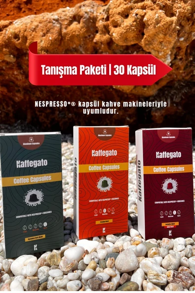 Kaffegato Kahve Kapsülü 3'lü Tanışma Paketi (30 Adet)