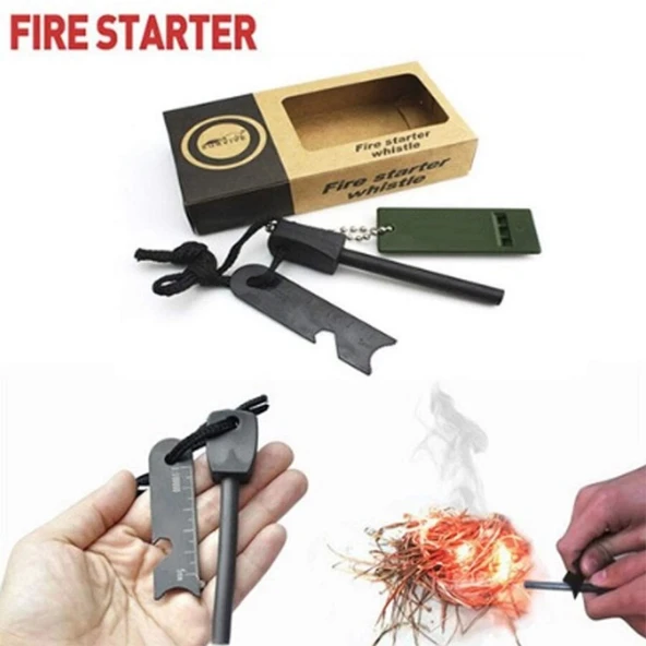 Survive Magnezyum Çubuğu Ateş Başlatıcı Çakmak Taşı - 3