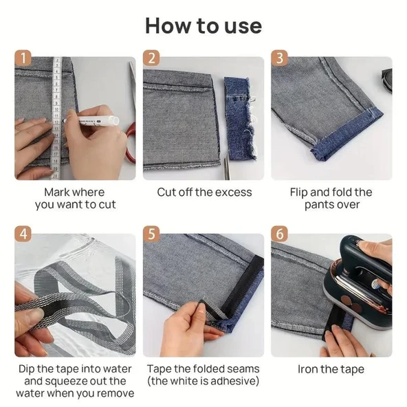 Kendinden Yapışkanlı Pantolon Kıvırma Şeridi - Resim 2