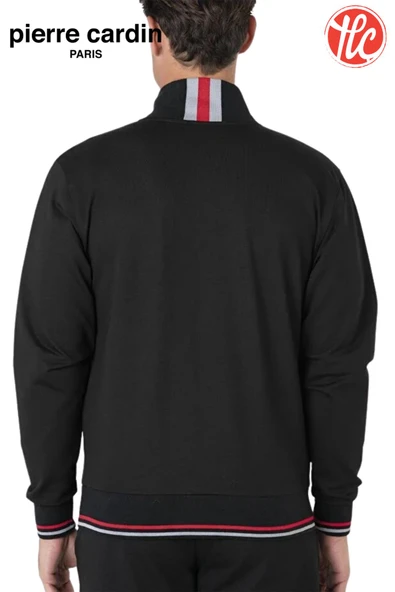 Pierre Cardin Erkek Regular Fit Pamuklu Fermuarlı Çizgi Detay Likralı Eşofman Takımı - 4