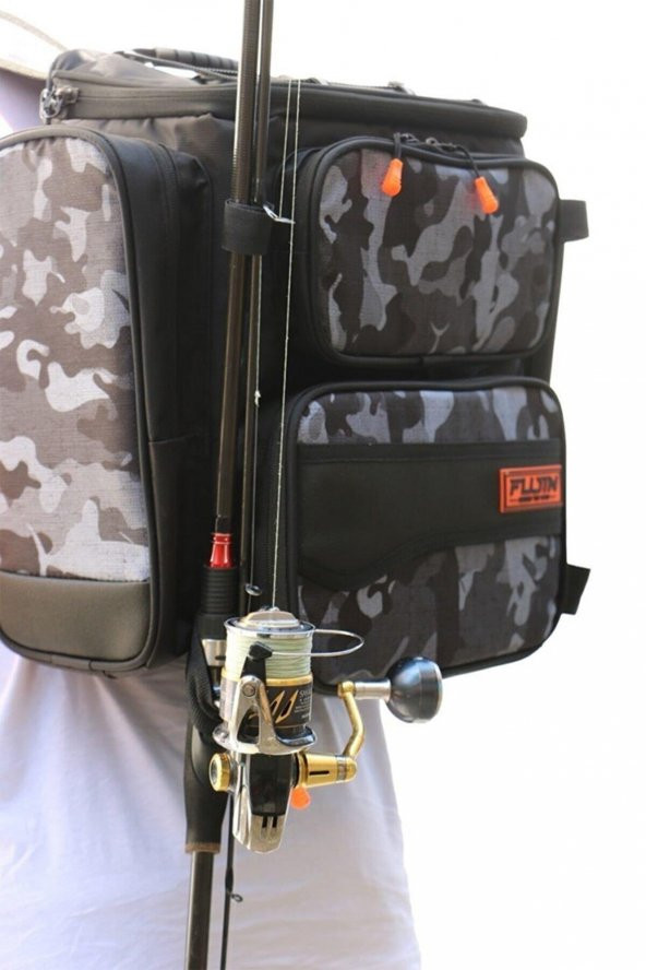 Fujin Black Camo Back Pack - Balıkçı Sırt Çantası - 4