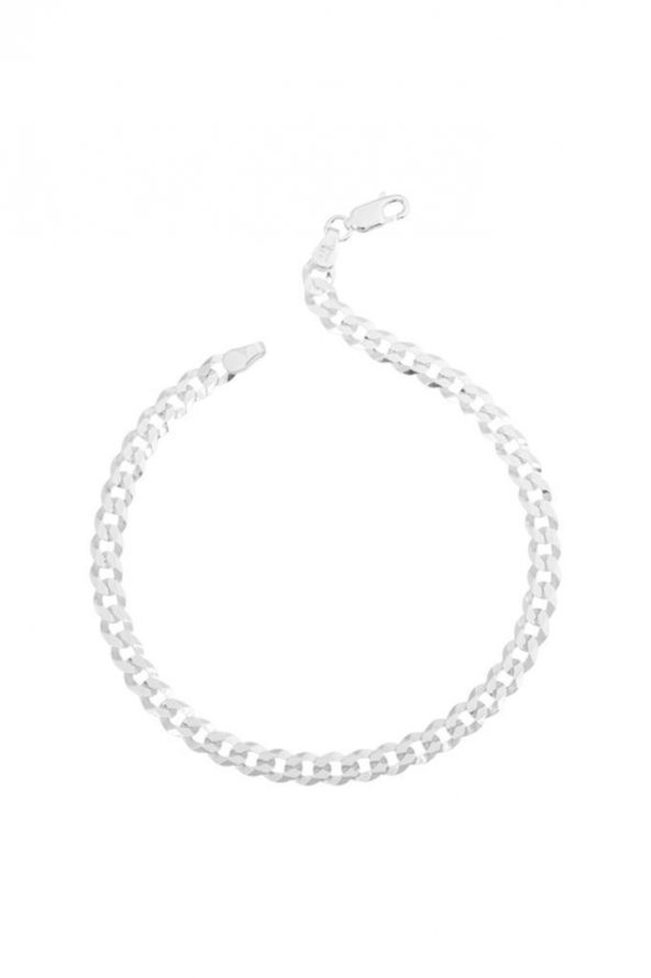 925 Ayar Gümüş Gurmet Zincir Bileklik 0.40 MM 21 CM - 3