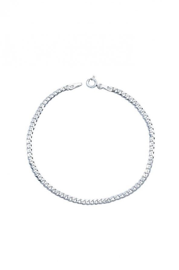 925 Ayar Gümüş Gurmet Zincir Bileklik 0.40 MM 21 CM - 4