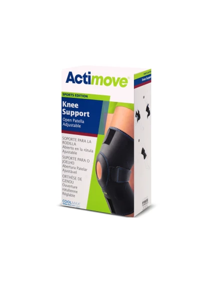 Actimove Diz Desteği Açık Patella Ayarlanabilir Siyah Renk