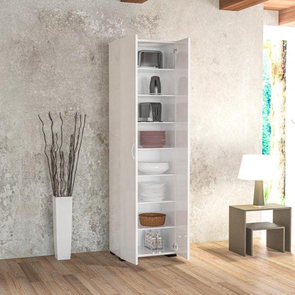 ALÇİÇEK 8 Raflı Dolap, Çok Amaçlı Dolap, Ayakkabılık, Kitaplık - 3