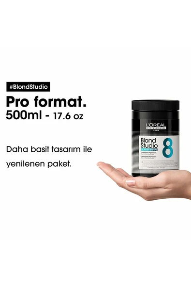 Blond Studio Bonder Inside 8 Bağ Güçlendiricili Toz Saç Açıcı 500gr - 3