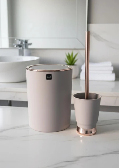 Esta Rose Banyo Seti - 5 Parça Banyo Takımı - Resim 2