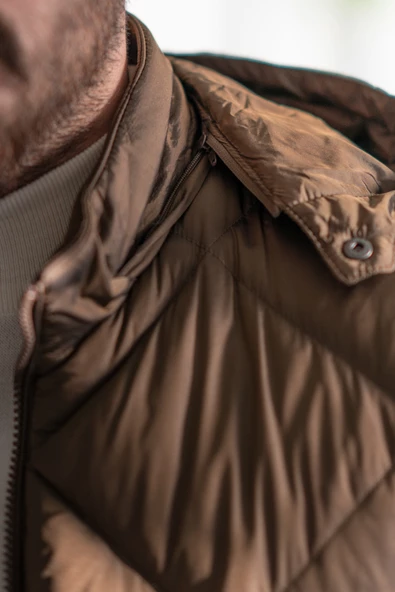 ECER KAPŞONLU REGULAR FİT ERKEK KALIN ŞİŞME MONT - 10