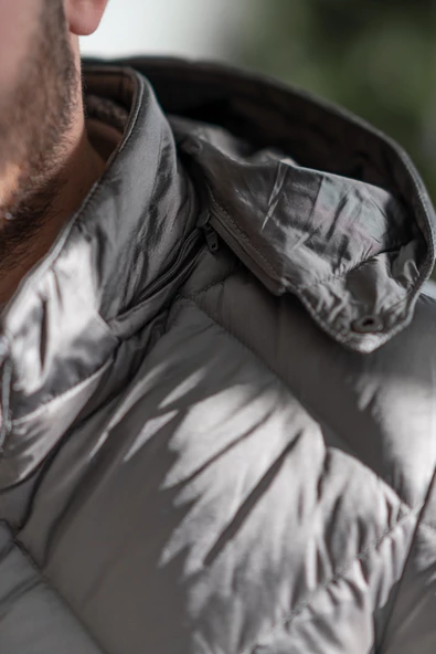 ECER KAPŞONLU REGULAR FİT ERKEK KALIN ŞİŞME MONT - 5