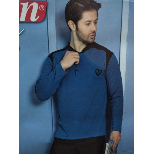 Ercan 019 Erkek Uzun Kol Pijama Takımı - 2