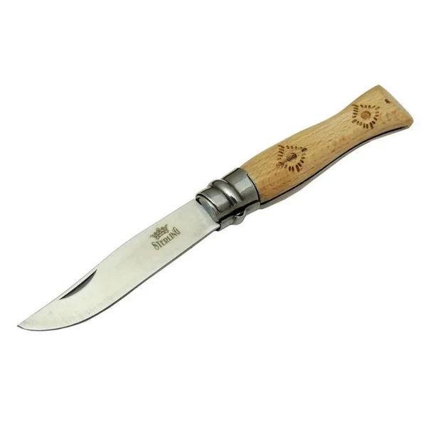 T0221 Bahçe Çakı 16 Cm - Ahşap Sap, Bilezikli, Kılıflı - 1