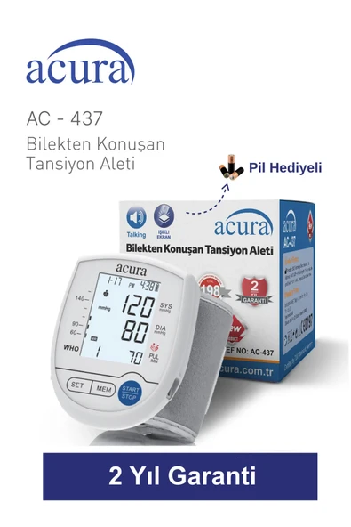 Acura AC-437S Bilekten Konuşan Dijital Tansiyon Aleti ürün görseli 1