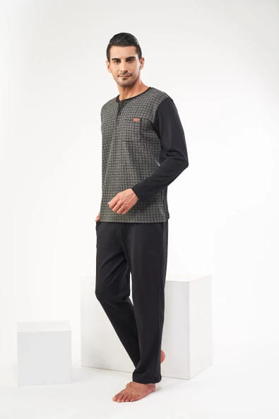 Pjs 22606 Erkek Uzun Kollu Pijama Takımı - 3
