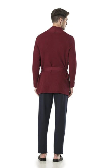 Pierre Cardin Erkek Damat Çeyiz Triko Ropdöşambır 5'li Pijama Takım Özel Kutulu - 4