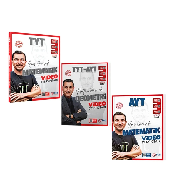 Full Matematik TYT AYT Matematik ve Geometri Video Ders Kitabı Seti 3 Kitap ürün görseli 1