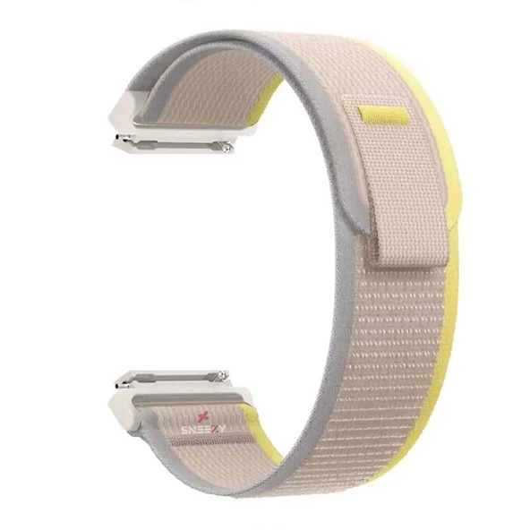 Samsung Galaxy Watch 46mm R800 – Watch 3 45mm R840 22mmUyumlu Wander Trail Loop Kordon  Sarı - Resim 3