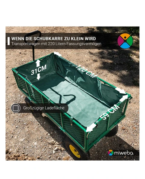 El Arabası 700 Kg Katlanabilir Taşıma Arabası Arazi Gezi Arabası - 8