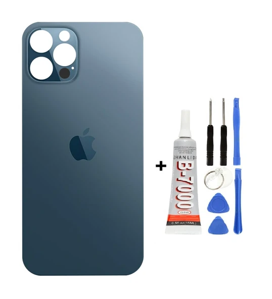 İphone 12 Pro Max Arka Kapak Cam +Yapıştırıcı B700 + Tamir Seti ürün görseli 1