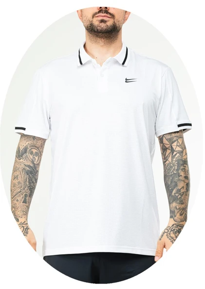 Nike EF-4481 Erkek Battal Polyester Mesh Polo Yaka T-Shirt - 3