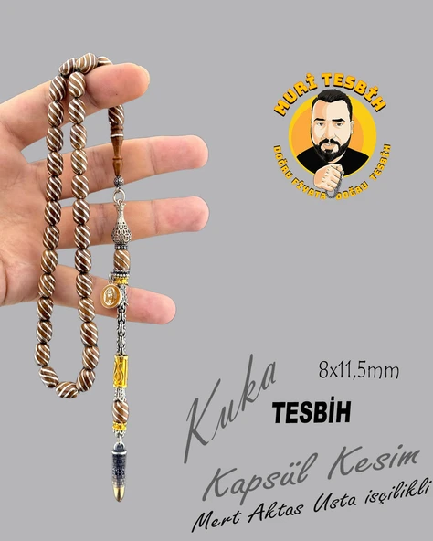 GÜMÜŞ İŞLEMELİ VE PÜSKÜLLÜ MERT AKTAŞ KUKA KAPSÜL KESİM 8X11,50 - 1