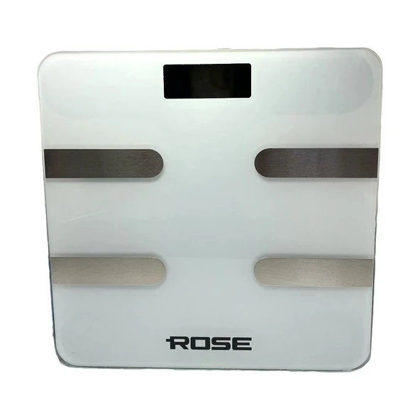 Rose RB-201 Akıllı Yağ Ölçer Dijital Tartı - Beyaz ürün görseli 1