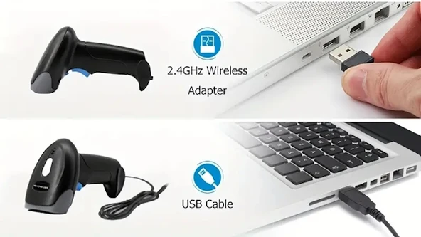 Ventus Mpia BS-2 Taşınabilir 2D/1D QR ve Barkod Okuyucu – USB & Kablosuz – QR & Barkod Tarayıcı POS Depo Mağaza - 8