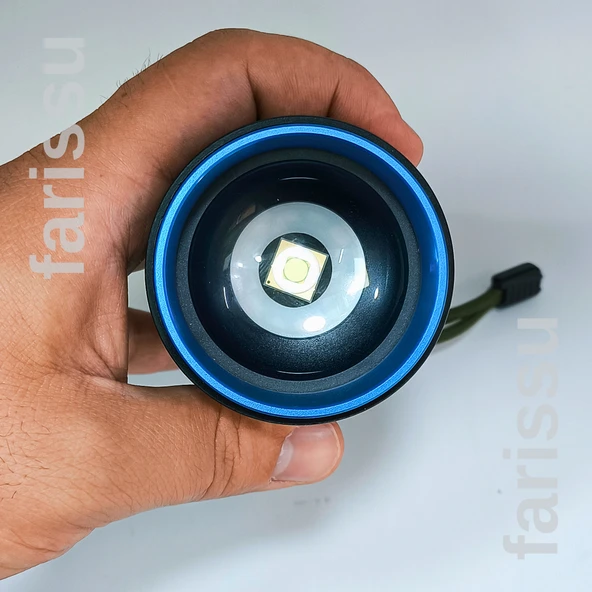 GS-14300  Şarjlı Avcı Feneri | 30W 3000 Lümen | 8000 mAh Li-ion Batarya | Taşıma Çantalı - 5