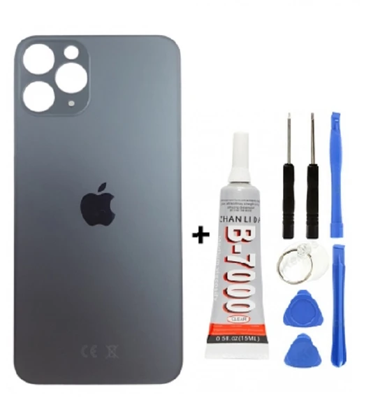 İphone 12 Pro Max Arka Kapak Cam +Yapıştırıcı B700 + Tamir Seti - Resim 3