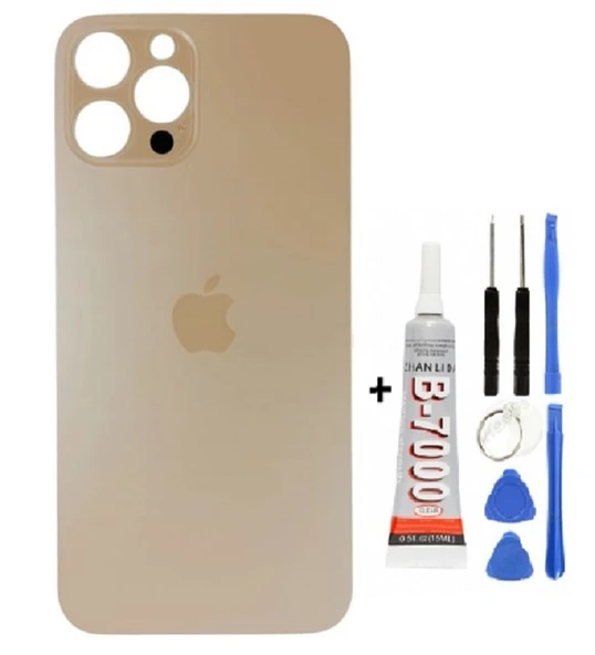 İphone 12 Pro Max Arka Kapak Cam +Yapıştırıcı B700 + Tamir Seti - Resim 4