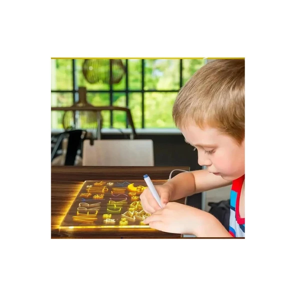 12 Inc Led Işıklı Çizim Tahtası Ayarlanabilir Stant Ve Kalemleri İle - 2