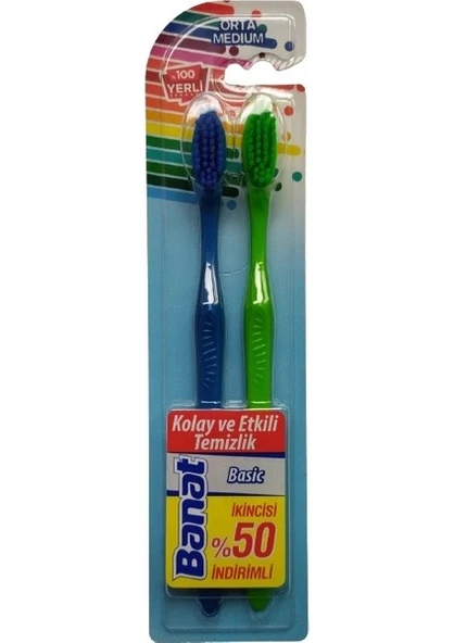 Banat Basic Diş Fırçası 2'li Set Orta Sertlik - 2