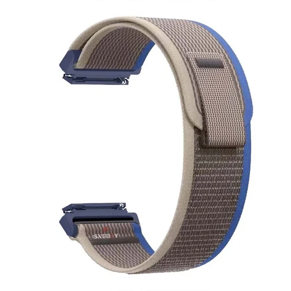 Samsung Galaxy Watch 46mm R800 – Watch 3 45mm R840 22mmUyumlu Wander Trail Loop Kordon  Mavi - 3