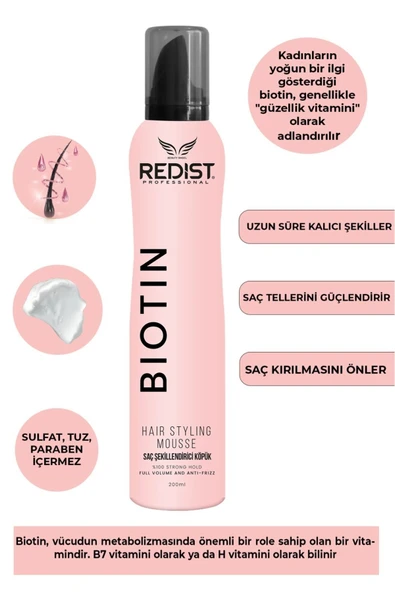 Redist Saç Köpüğü Biotin 200 ml - 2